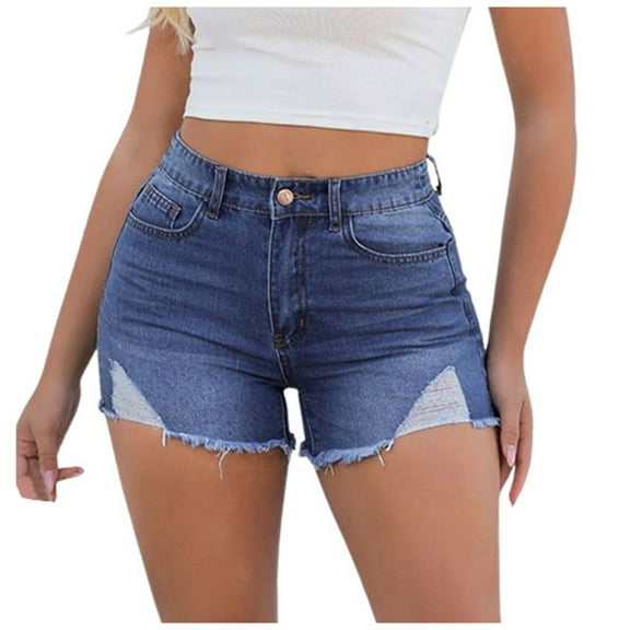 2025 Jean Shorts for Women Basic Wash Stretchy Solid Denim Summer Hot Short Y2k Casual Jorts