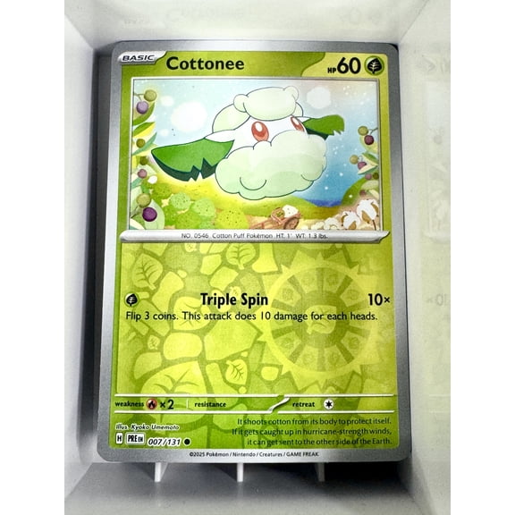 2025 Pokmon Journey Together Cottonee Reverse Holo 7/131 Trading Card