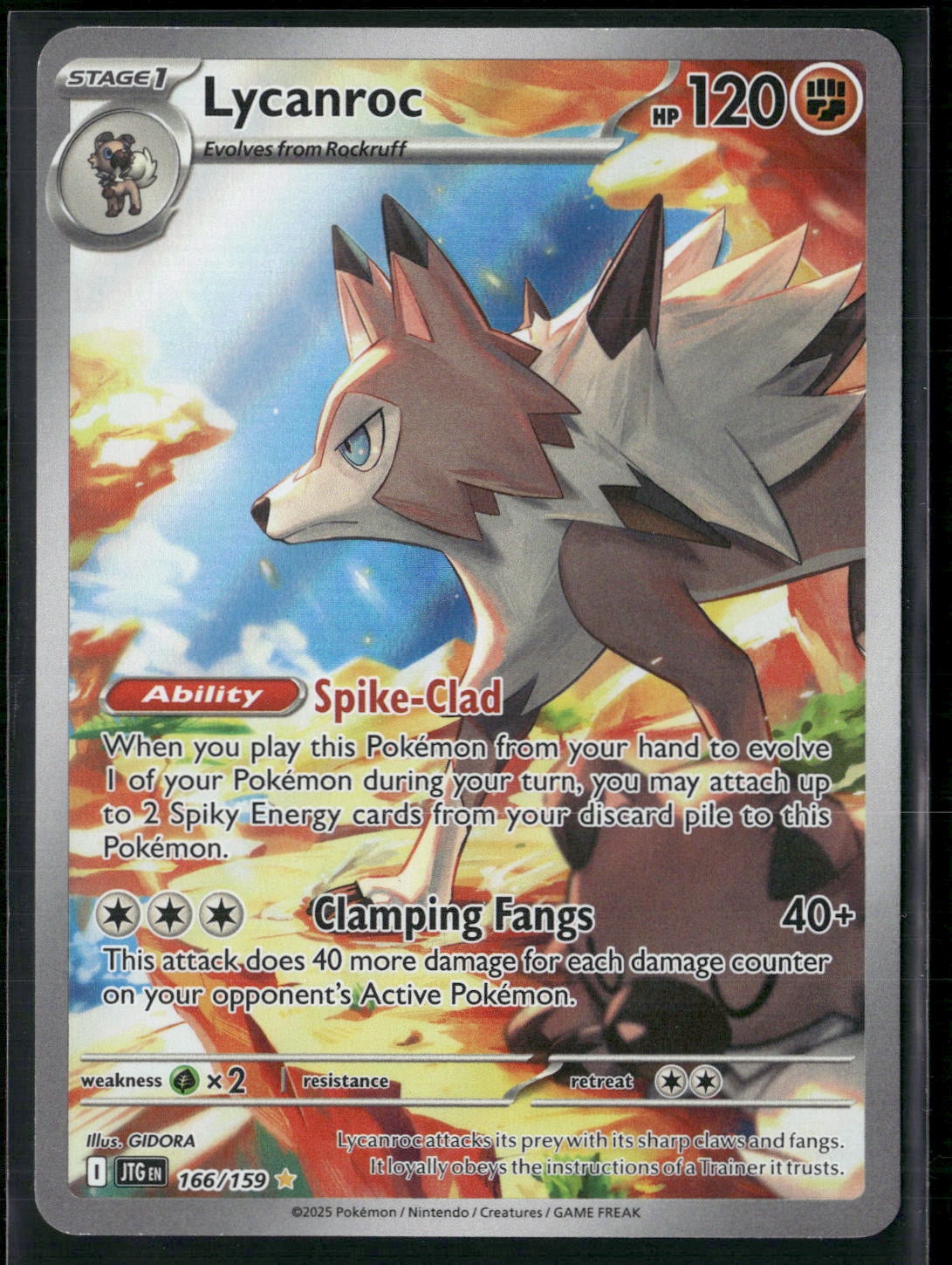 pokemon cards lycanroc Lycanroc ex Ultra Rare Paldea Evolved 117/193, NM Pokemon Card main image 1