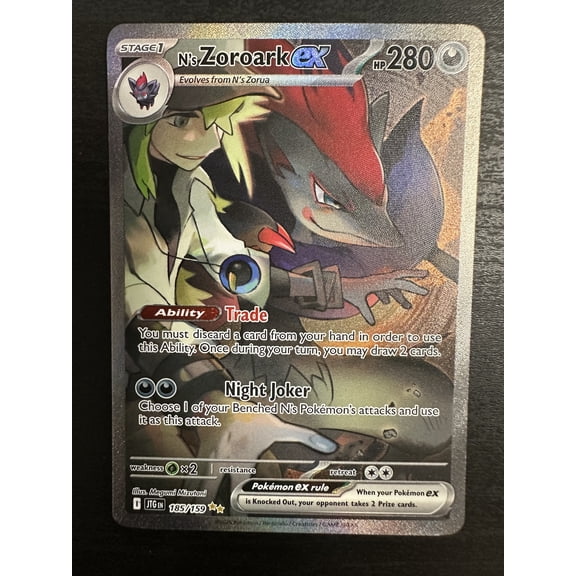 2025 Journey Together N'S Zoroark EX Holo Secret Rare #185/159