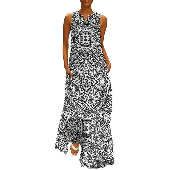 2025 Kente Tribal African Dress Summer Retro Print Streetwear Casual Long Dresses Women Vintage Maxi Dress Gift Idea