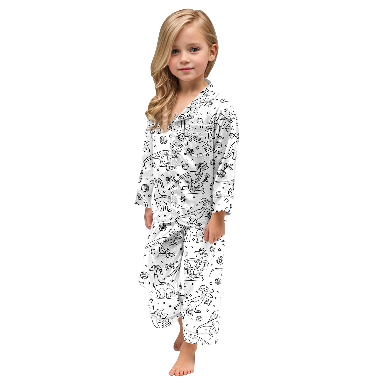 2025 Kid DIY Hand Painted Homewear Set 2025 Coloring Color In Pajamas