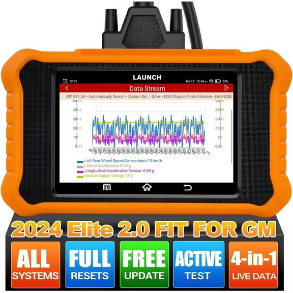 2025 LAUNCH Creader Elite V2.0 fit for GM Bi-Directional Scan Tool, All Reset Full System Diagnostic Scanner, AUTOVIN, Full OBD2