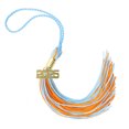 thumbnail image 1 of 2025 LTBLUE / ORANGE GRADUATION TASSEL - EVERY SCHOOL COLOR AVAILABLE -MADE IN USA, 1 of 4