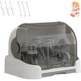 thumbnail image 1 of 2025 Large Baby Bottle Organizer with Cover ＆ Removable Drain Tray, Dustproof Portable Baby Bottle Drying Rack Reusable Bottle Rack Holder Storage (F), 1 of 11