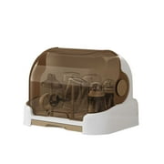 2025 Large Baby Bottle Organizer with Cover ＆ Removable Drain Tray, Dustproof Portable Baby Bottle Drying Rack Reusable Bottle Rack Holder Storage