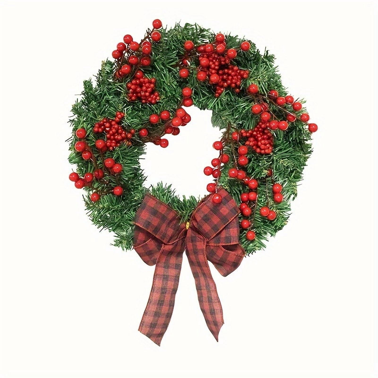 2025 Large Christmas Wreaths for Front Door Artificial Lighted — free download