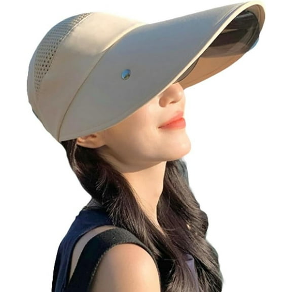 2025 Large Wide Brim Sun Hat for Women Goggles UV Protection Beach Visor Cap Sports Golf Hiking