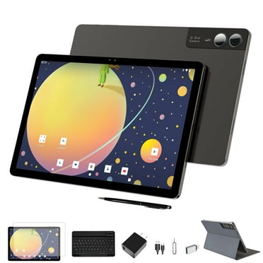 2025 Latest 11 inch Tablet Android 14 Tablet 18GB RAM 128GB ROM, 2K Display, T616 Octa Core 13MP+5MP Camera, 5G WiFi, 9000mAh Battery, With case, Pen, Keyboard