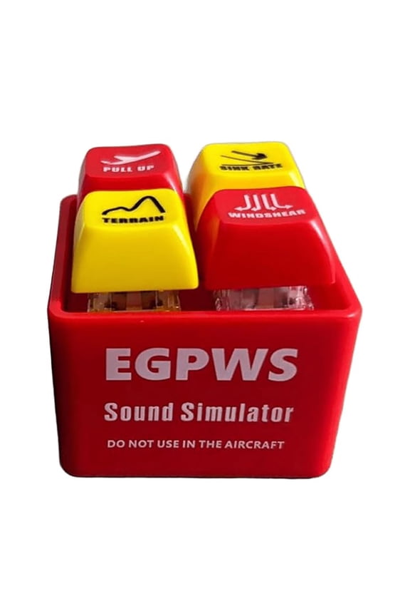 2025 Latest Aviation Alert Keychain with Realistic Cockpit Warning Sounds & LED Light, Pilot Gift, EGPWS Simulator Keyring for Flight Enthusiasts Keychains Decorations