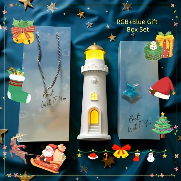 2025 Latest Moonlight Lighthouse Projection Light | RGB Human Body Sensing, Gift Box Included | Luxury Holiday & Birthday Boutique Gifts