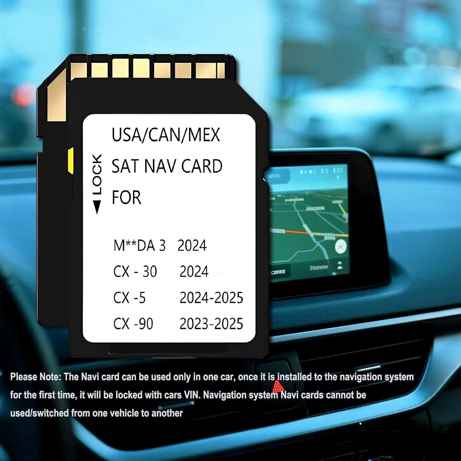 2025 Latest Navigation SD Card Compatible with Maz*da 3 2024, CX-5 2024-2025, CX-30 2024, CX-90 2023-2025 | USA Canada Mexico Offline Map