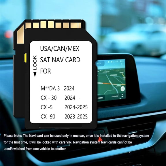 2025 Latest Navigation SD Card Compatible with Maz*da 3 2024, CX-5 2024-2025, CX-30 2024, CX-90 2023-2025 | USA Canada Mexico Offline Map