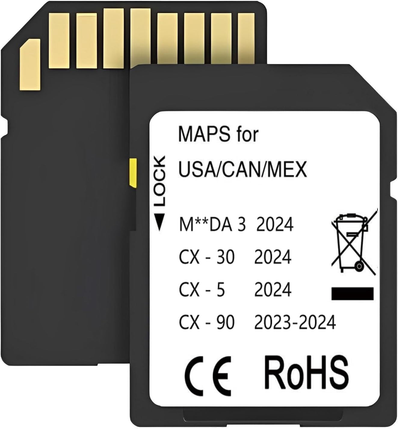 2025 Latest Navigation sd Card Compatible with Mazda Cx-90 2023-2024/ 3 2024/Cx-30 2024/ Cx-5 2024 2025
