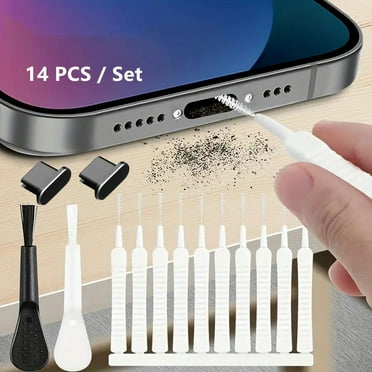 2025 Latest Phone Speaker Cleaning Kit, 14Pcs Phone Charging Port Cleaner Set with Reusable Brushes & Speaker Cleaning Tools, Portable Keyboard Cleaner Computer Cleaner Kit