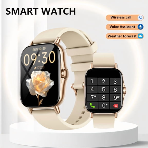 2025 Latest Popular Unisex Smart Watch - Wireless Call/Dial, Call Reminder/Rejection, SMS & Multi-APP Alerts, Multi-sport Modes, Fitness Monitoring & Sports Tracking, iPhone/Android Compatible