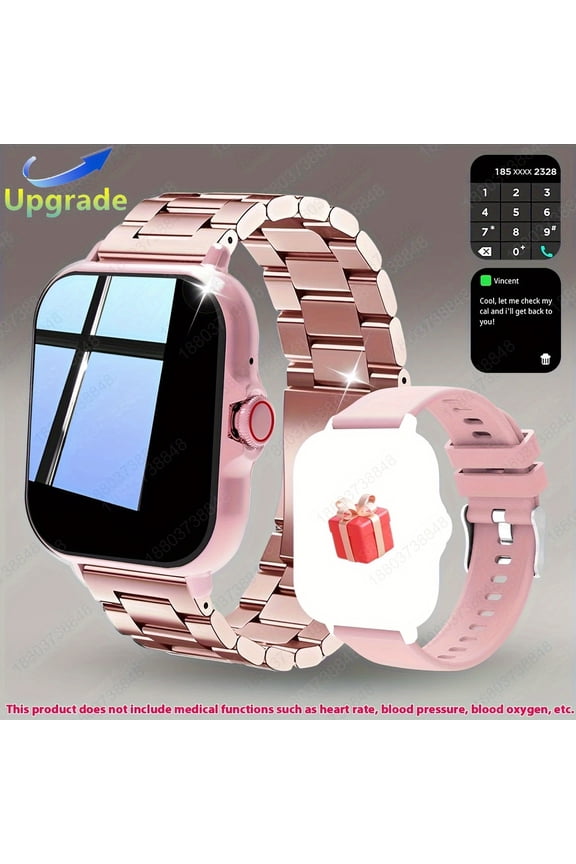 [2025 Latest Smart Watch] 2025 Latest Smart Watch - 1.83 Inch Square Dial, Answer/Make Calls, Multiple Sports Modes, Pedometer, Calories Tracker, Multi-function