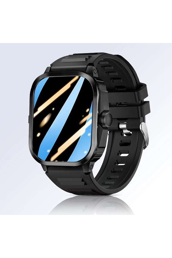 [2025 Latest Smart Watch] 2025 Latest Smart Watch - 1.83 Inch Square Dial, Answer/Make Calls, Multiple Sports Modes, Pedometer, Calories Tracker, Multi-function