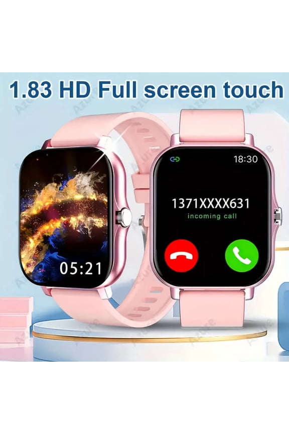 [2025 Latest Smart Watch] 2025 Latest Smart Watch - 1.83 Inch Square Dial, Answer/Make Calls, Multiple Sports Modes, Pedometer, Calories Tracker, Multi-function