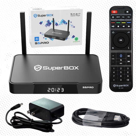 2025 Latest Superbox S5 Pro Fully Loaded, Super Box S5pro with Voice Remote, Android 12, Easy Setup Guide from Authorised Seller
