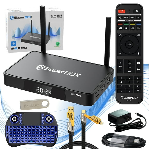 2025 Latest Superbox S6 Pro Fully Loaded, Super Box S6pro with Voice Remote, Android 12, Easy Setup Guide from Authorised Seller