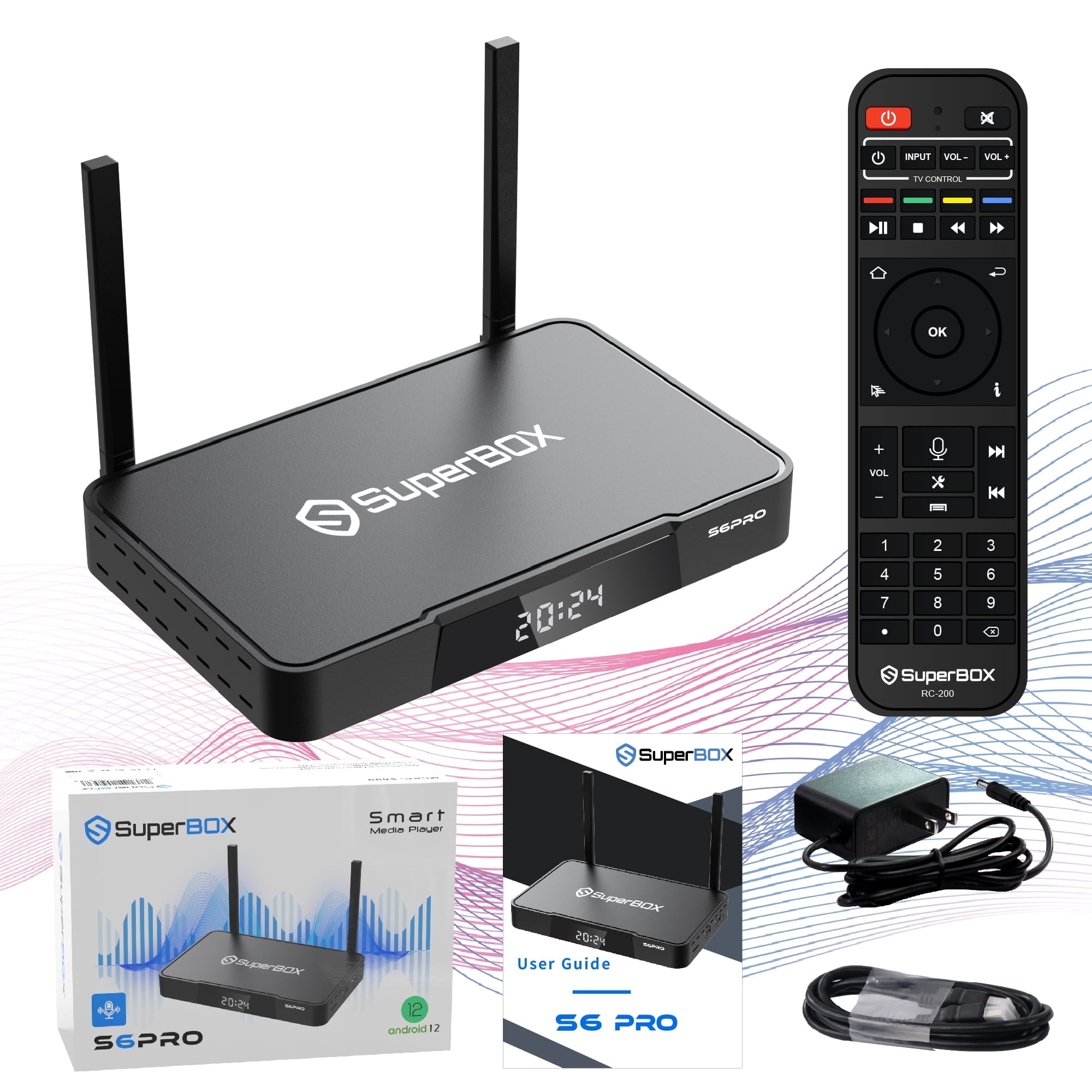 2025 Latest Superbox S6 Pro Fully Loaded,Superbox S6pro with Voice Remote,Time Shift,Parental Control