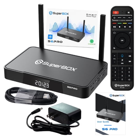 2026 Latest Superbox S6pro Fully Loaded, Super Box S6 Pro with 4G+32G+64G Storage, Powerful Smart TV Box S6 with Time Shift, Parental Control Time & Voice Controls for Family Fun