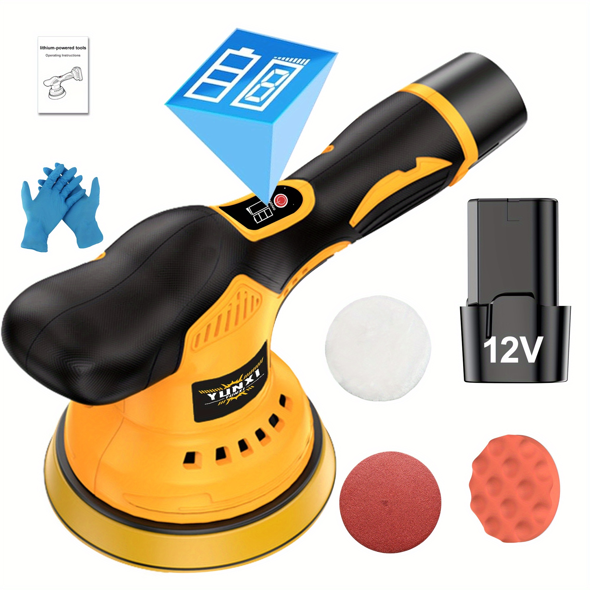 2025 Latest Wireless Car Polishing Machine Set - Electric Portable ...