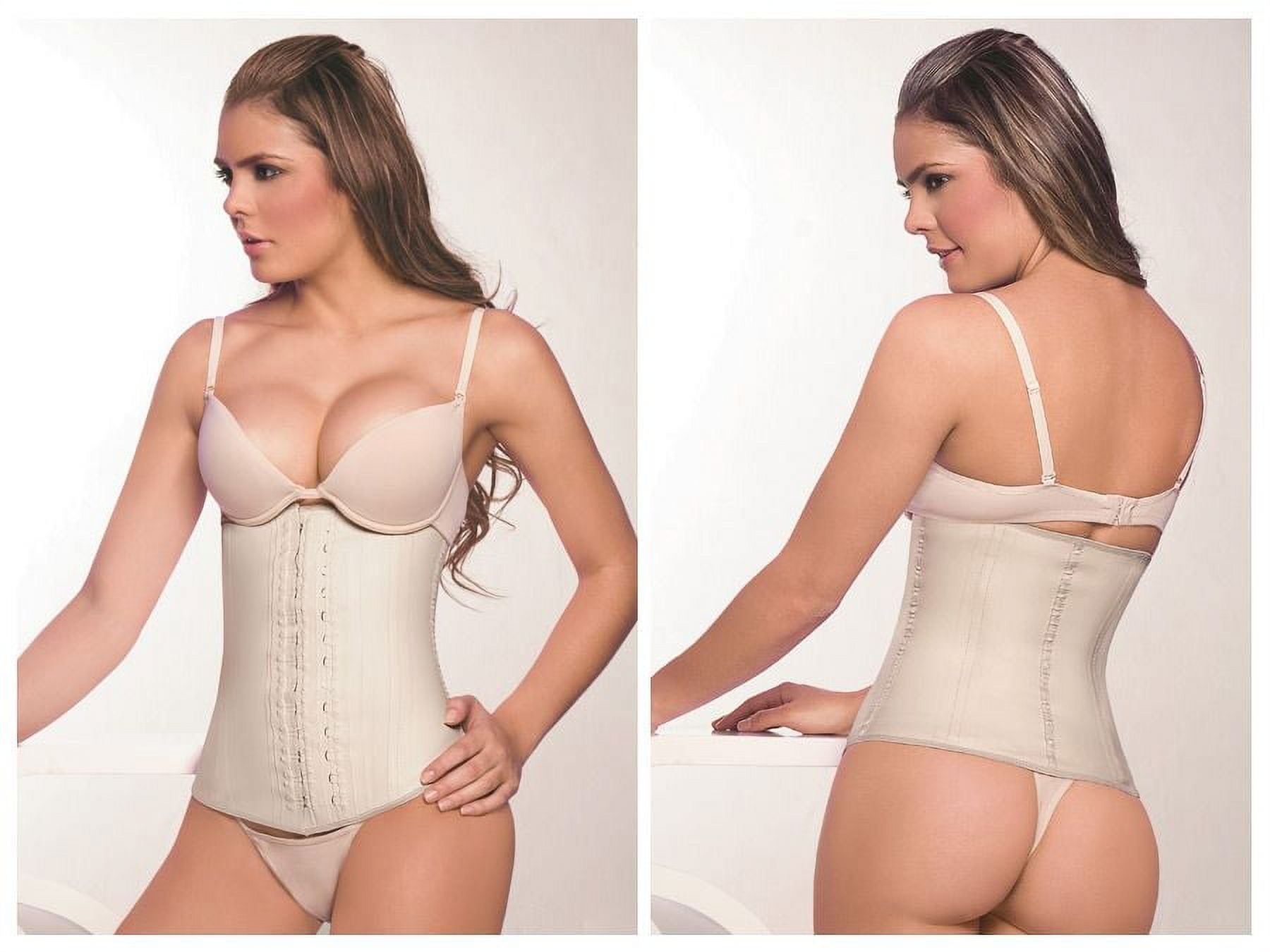  Women's Body Shapers Skin Color Latex Vest Girdle with