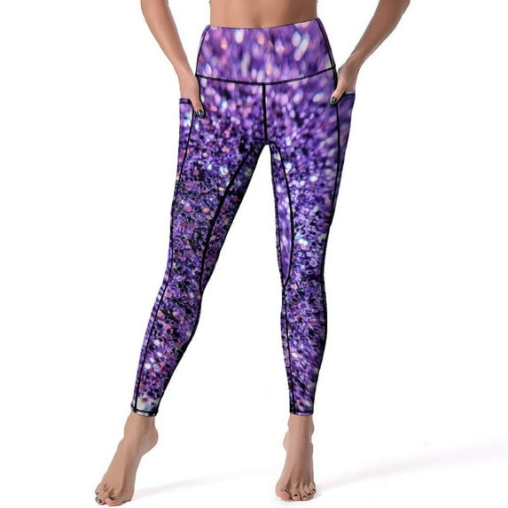 2025 Lavender Fields Leggings Purple Flowers High Waist Yoga Pants Funny Quick-Dry Leggins Graphic Fitness Gym Sports Tights