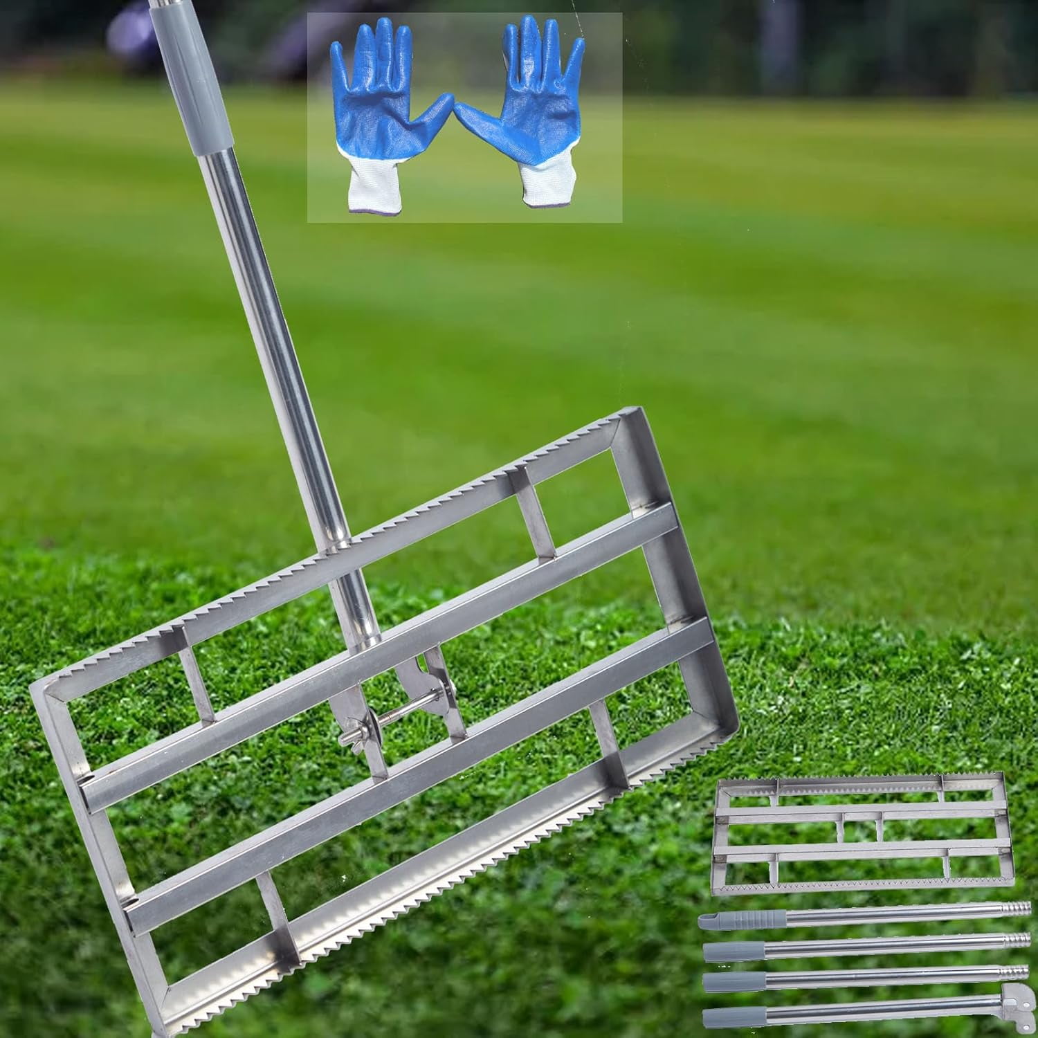 2025 Lawn Leveling Rake, Lawn Leveler Tool with Double-Sided Design,70 ...