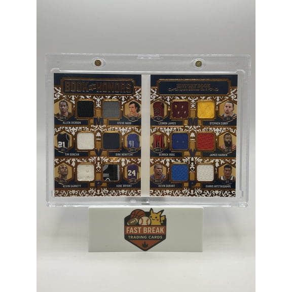 2025 Leaf History Book Sports Edition Ch. 2 Book of Honors Kevin Garnett Stephen Curry Steve Nash Tim Duncan Kobe Bryant