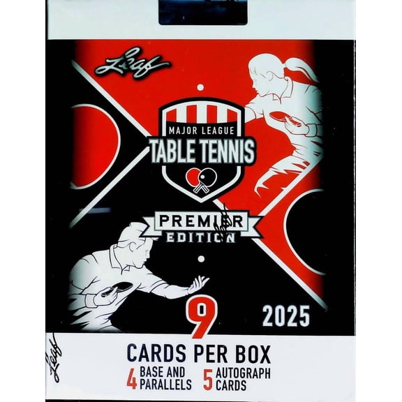 2025 Leaf Major League Table Tennis Premier Edition MLIT Factory Sealed Hobby Box 5 AUTO