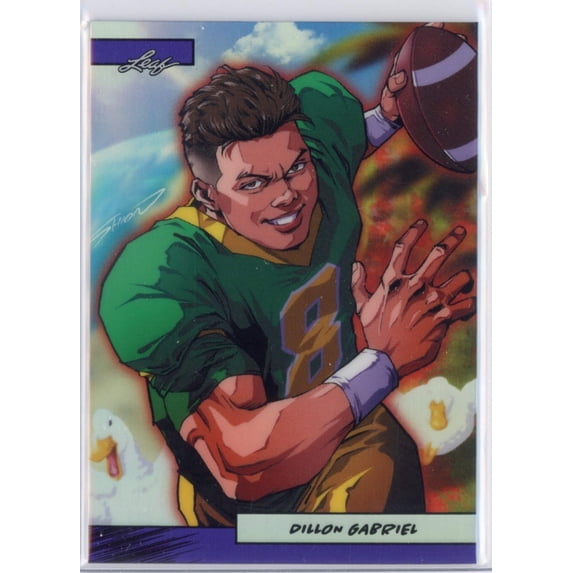 2025 Leaf Web Exclusives Anime Nation Dillion Gabriel #47 Purple /49 Rookie RC Football Card