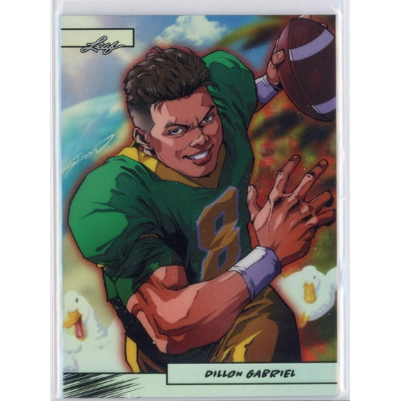 2025 Leaf Web Exclusives Anime Nation Dillion Gabriel #47 Silver /99 Rookie RC Football Card