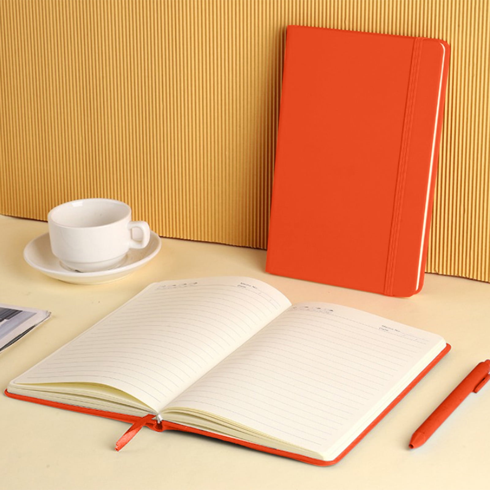 2025 Leather Planner Notebook - 8.3x5.4in Imitation Leather Cover with ...