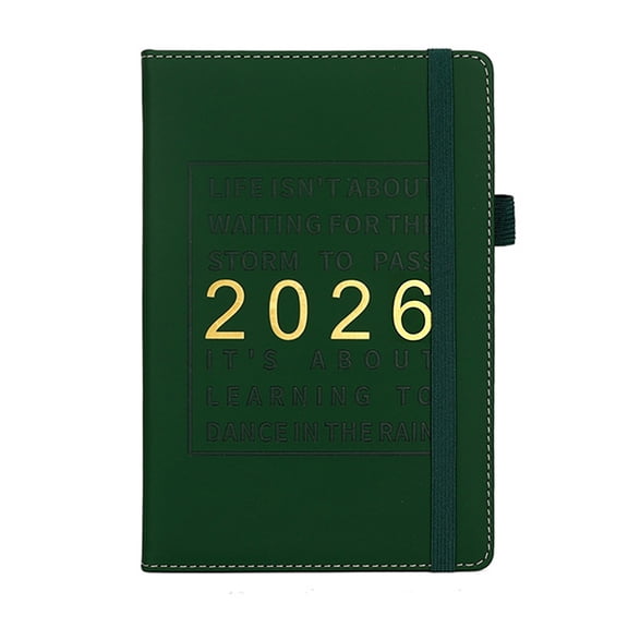 2025 Leather Planner with Elastic Pen Holder Timetable, 2025 Journal Notebook Academic Journal for Teacher Student