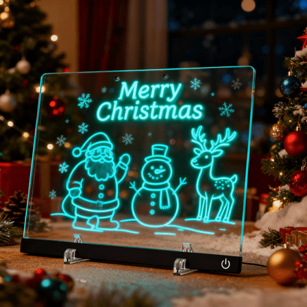 2025 Led Drawing Board(7 Color Pens),2025 New Led Board 4 Styles,Drawing Board - with Adjustable Stand for Office School Home - 10.3 * 13.8 in