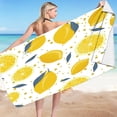 thumbnail image 1 of 2025 Lemon Print Beach Towel 30x60in - Quick-Dry Sandproof Microfiber for Pool, Travel & Yoga | Lightweight Foldable Towel with UV Protection & Compact Design, 1 of 4