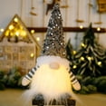 thumbnail image 1 of 2025 Lighted Christmas Gnome, with Sequins Long Hat, 12" Handmade Plush Christmas Decoration Ornaments, for Thanksgiving Gift Xmas Table Decor Pink-A10, 1 of 9