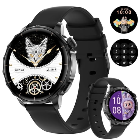 2025 Littlefat SmartWatch for Men Women, 1.32" AMOLED Display Smartwatch (Answer/Make Calls), Fitness Tracker with Heart Rate Sleep Monitor, IP68 Waterproof, Compatible with Android iOS