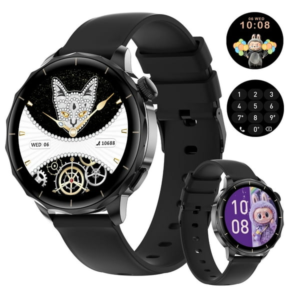 2025 Littlefat SmartWatch for Men Women, 1.32" AMOLED Display Smartwatch (Answer/Make Calls), Fitness Tracker with Heart Rate Sleep Monitor, IP68 Waterproof, Compatible with Android iOS