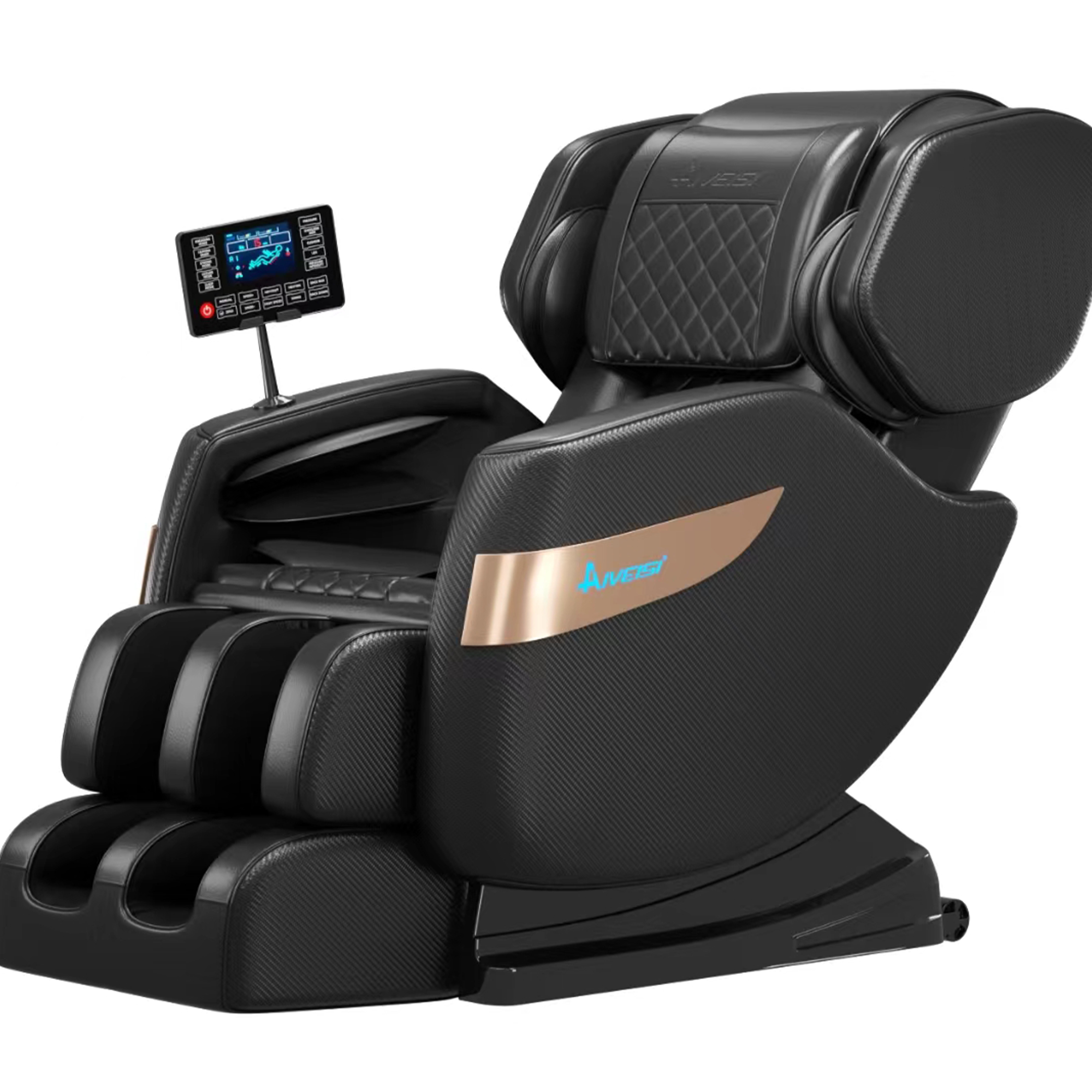 Massage Chair Full Body, Zero Gravity Massage Chair with 10 Fix Rollers, Heating, Foot Massage, Auto Modes, Bluetooth Speaker, Touch Screen Controller