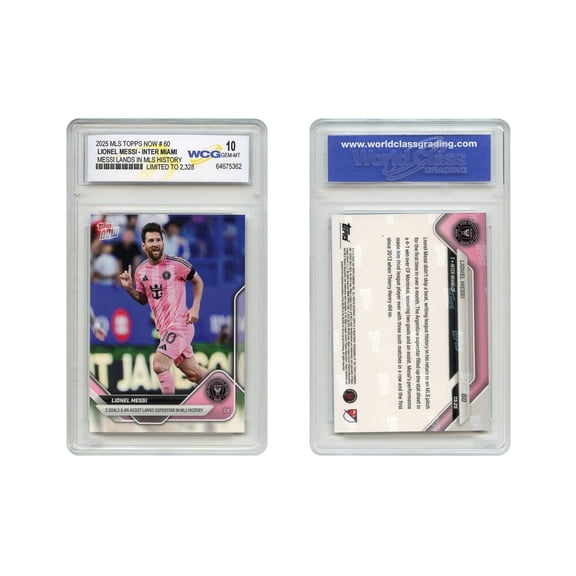 2025 MLS Topps Now MLS Card #60 LIONEL MESSI Lands in MLS History - Gem Mint 10