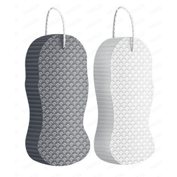 2025 Magic Exfoliating Body Scrubber, 2 Pcs Reusable 3D Super Soft Exfoliating Bath Sponge, Dead Skin Remover for Body, Skin Friendly Sponges for Adults Women Men (2.641.025.3 in)
