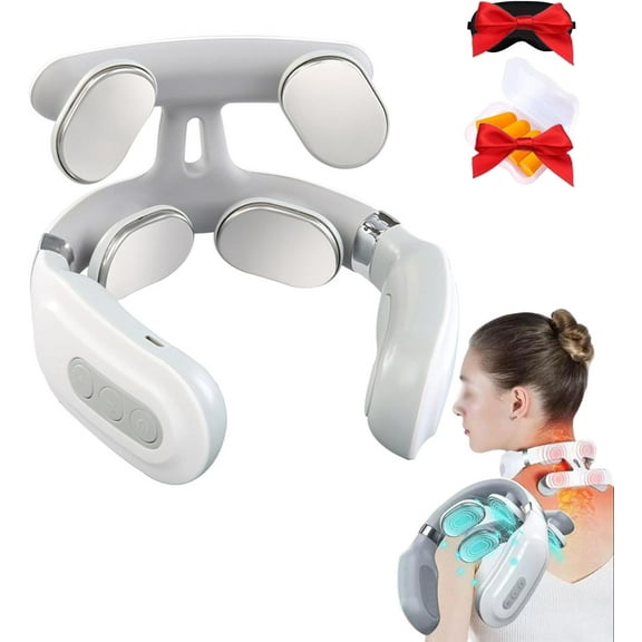2025 Magic Pro 2.0 Neck Massager with Heat, Smart Electric Massager  6 Modes & 14 Intensity Levels, Cordless Vibration Device Design,Relaxation and Relief