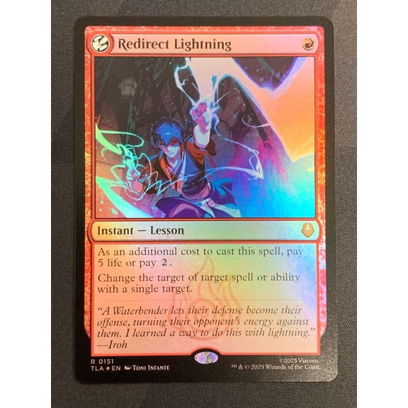2025 Magic The Gathering Avatar The Last Airbender Redirect Lightning Foil Card