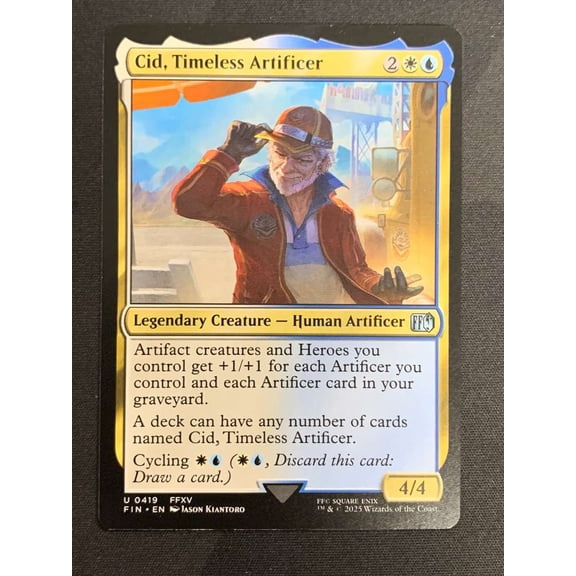 2025 Magic The Gathering Final Fantasy Cid Timeless Artificer Near Mint Trading Card
