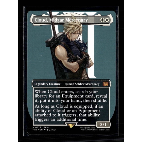 2025 Magic: The Gathering Final Fantasy Cloud Strife Showcase Borderless