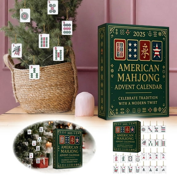 2025 Mahjong Advent Calendar - 24 Days Countdown for Adults and Families - Ideal Holiday for Game Lovers